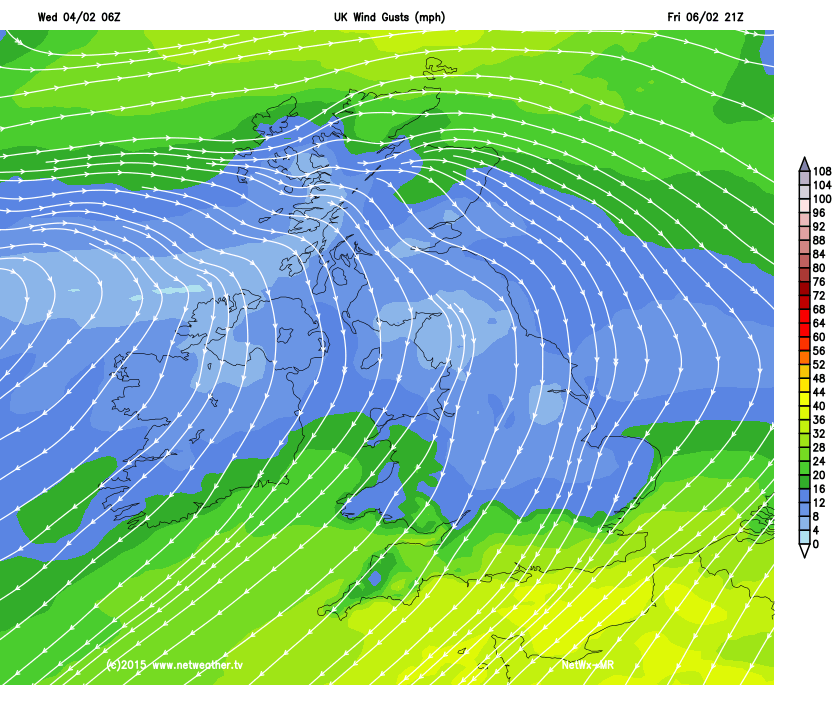 Wind Gusts Friday 6th February